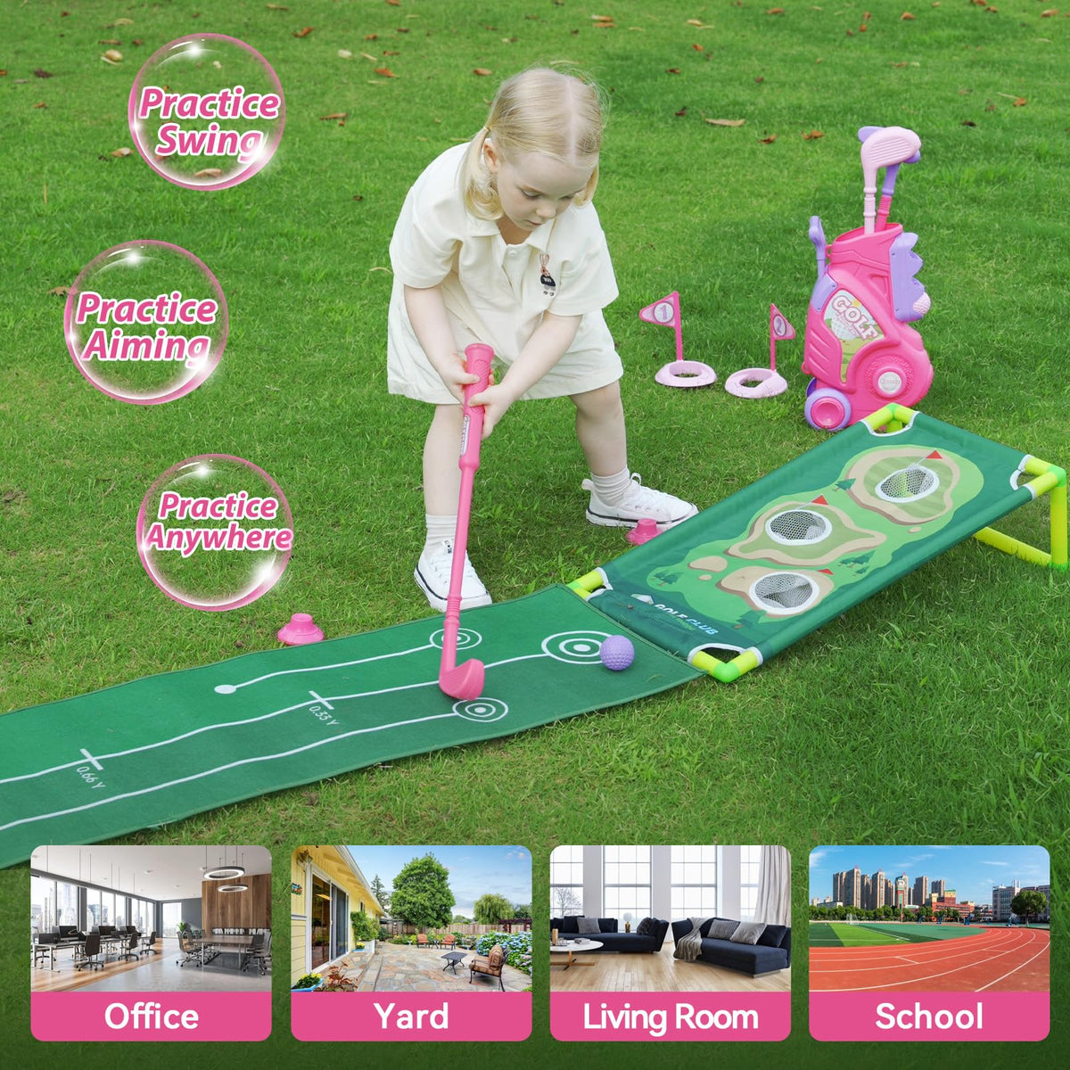 Liberry golf clubs designed for toddlers with balanced weight.