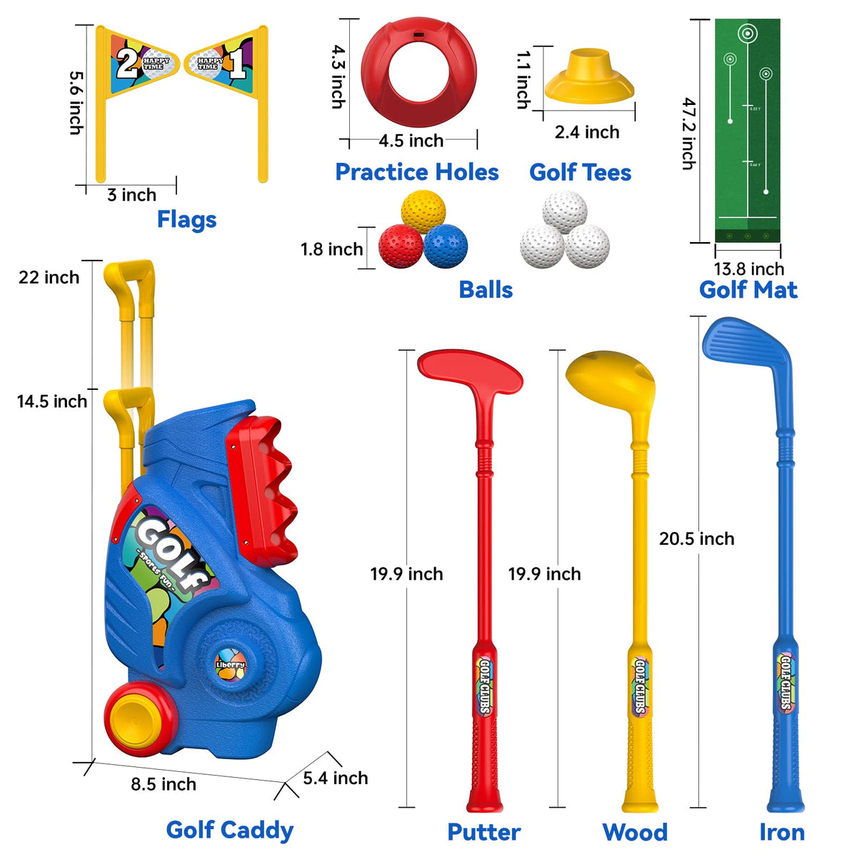 Liberry two holes and flags support varied, quick play setups.
