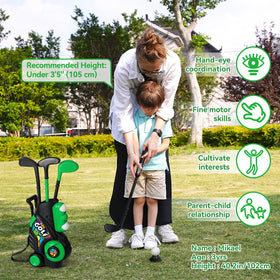 Mini holes and assembly features on Liberry toddler golf set