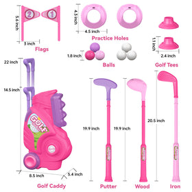 Liberry golf bag and accessories keep pieces organized during play.