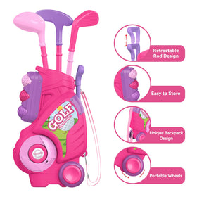 Liberry toddler golf set 1.8-inch balls, safer for little players.