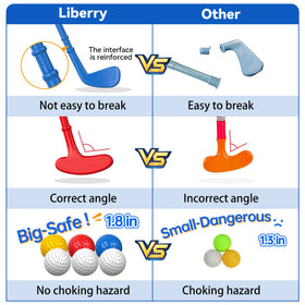 Liberry toddler golf clubs designed for easy grip and beginner use