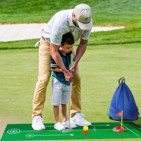 Liberry golf holes create a mini course for indoor fun