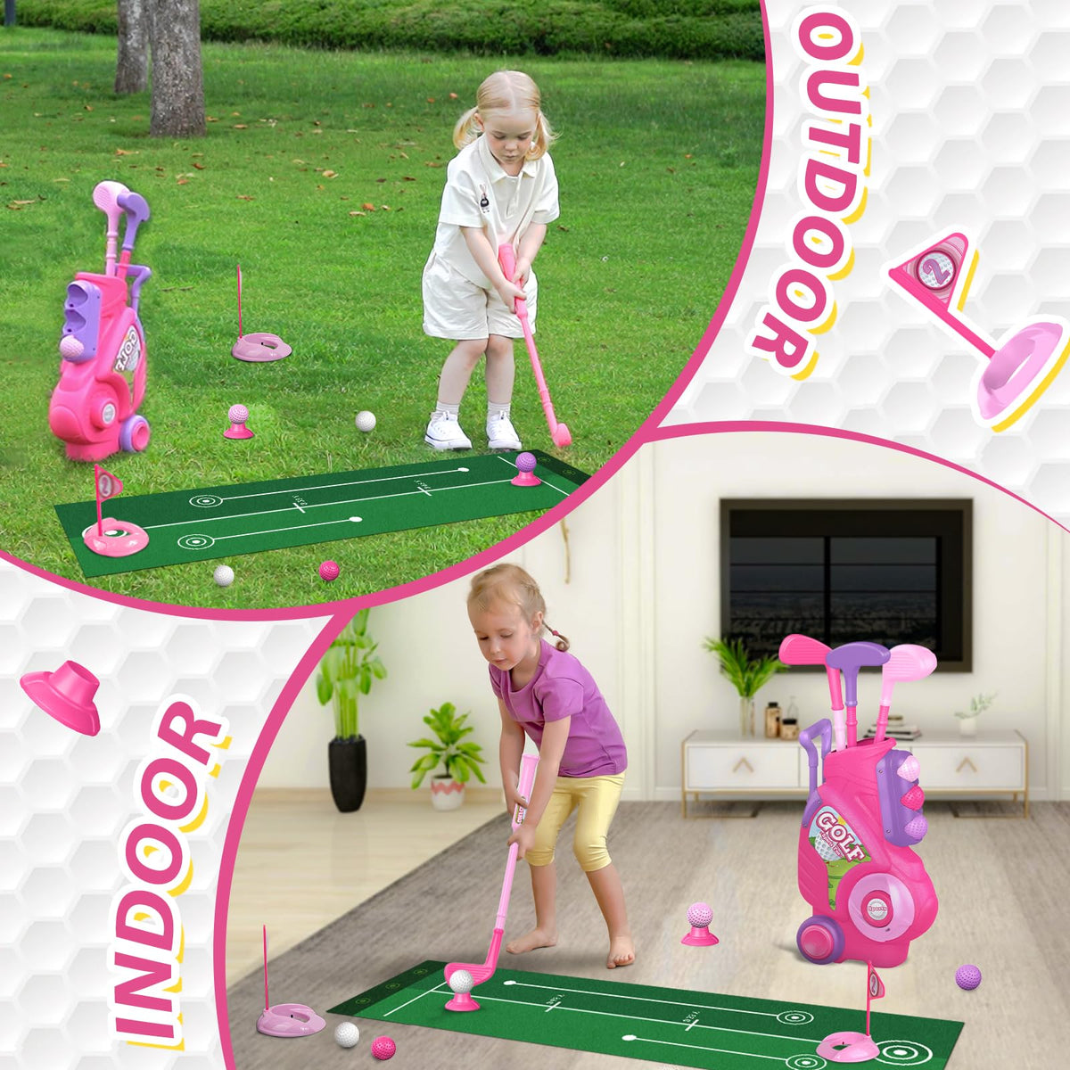 Liberry toddler golf set designed for indoor and outdoor play