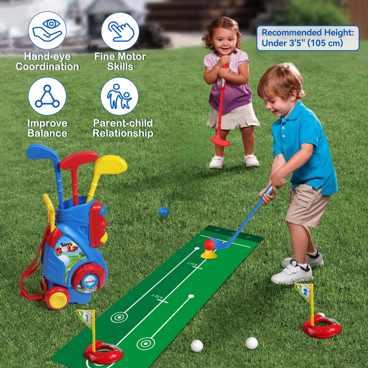 Liberry toddler golf set left-handed clubs: inclusive practice for all kids.