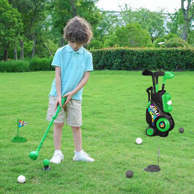 Liberry toddler golf set shown in indoor outdoor play context