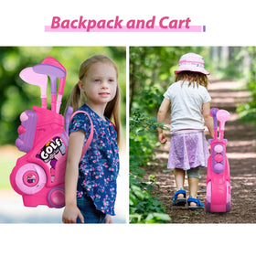 Liberry pink toddler golf set package for at-home play