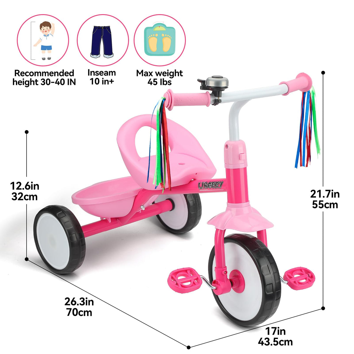Liberry included tools set makes assembly easier for caregivers.