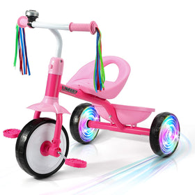 Liberry toddler tricycle with lighting wheels for easy visibility and fun.