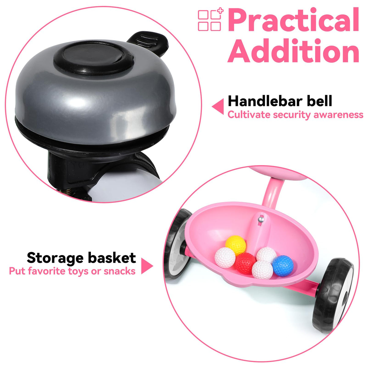 Liberry toddler tricycle safety structure showcases secure riding with protective finish.