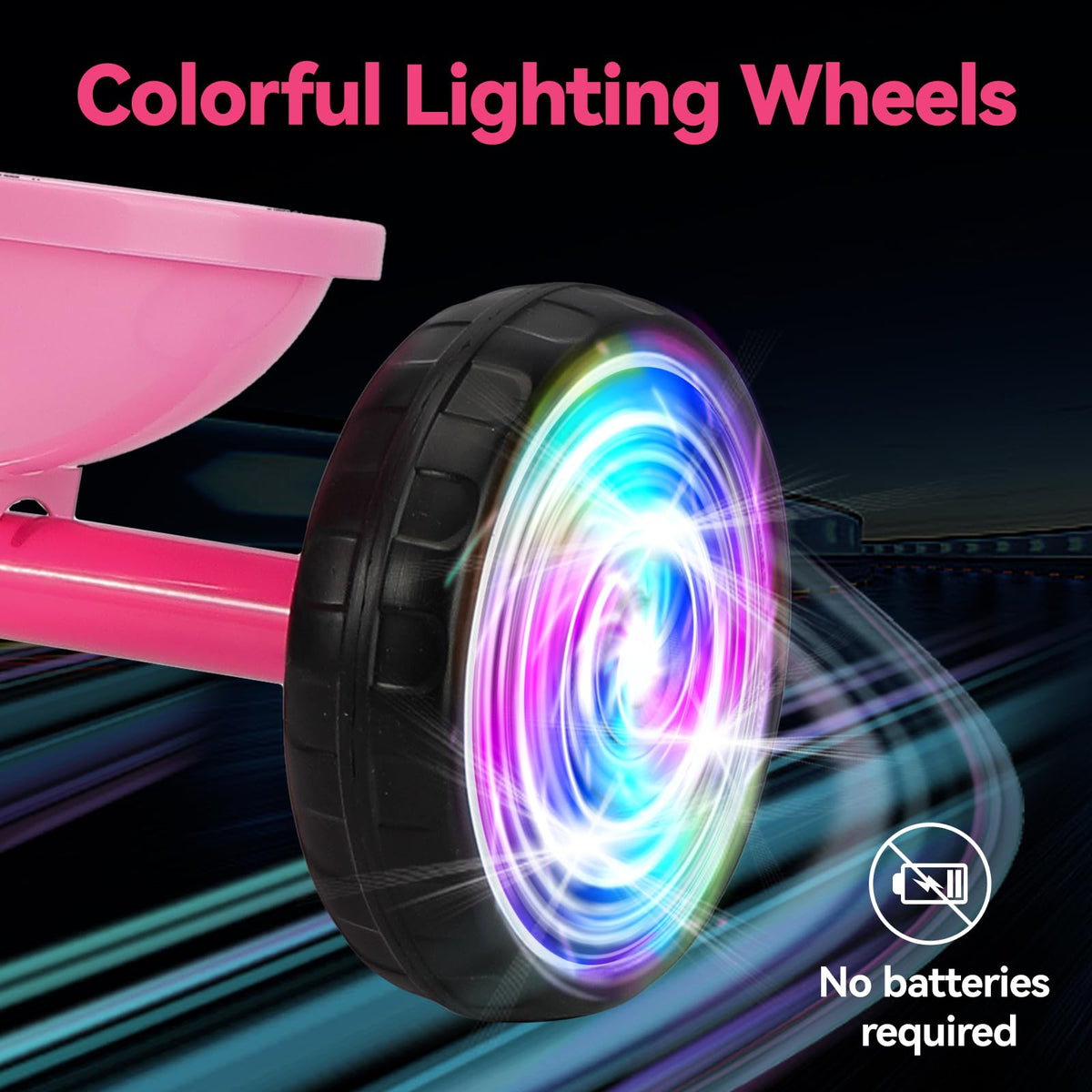 Liberry tricycle features triangle stability for safer, balanced rides.