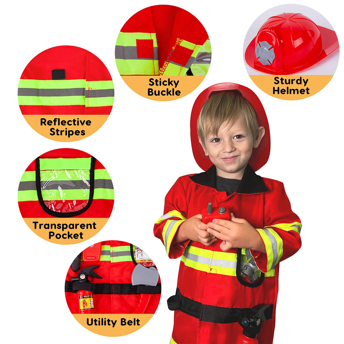 Liberry water hose accessory adds authentic action during pretend rescue scenarios.