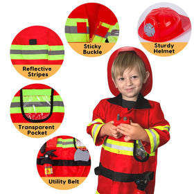 Liberry water hose accessory adds authentic action during pretend rescue scenarios.