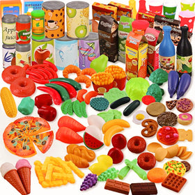 Liberty Imports 120-piece deluxe pretend food fruits set for imaginative play