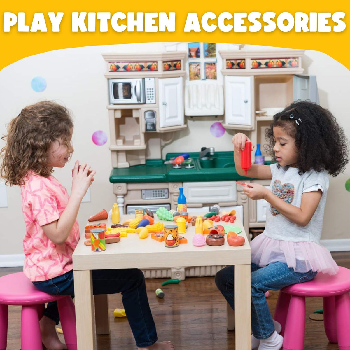 Liberty Imports 120-piece deluxe pretend food encourages imaginative playtime