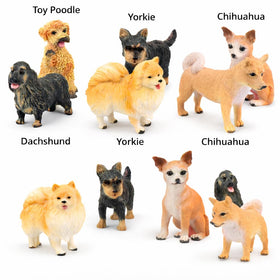 Liberty Imports 18pcs dog figurines basset-hound – durable ABS for daily use.