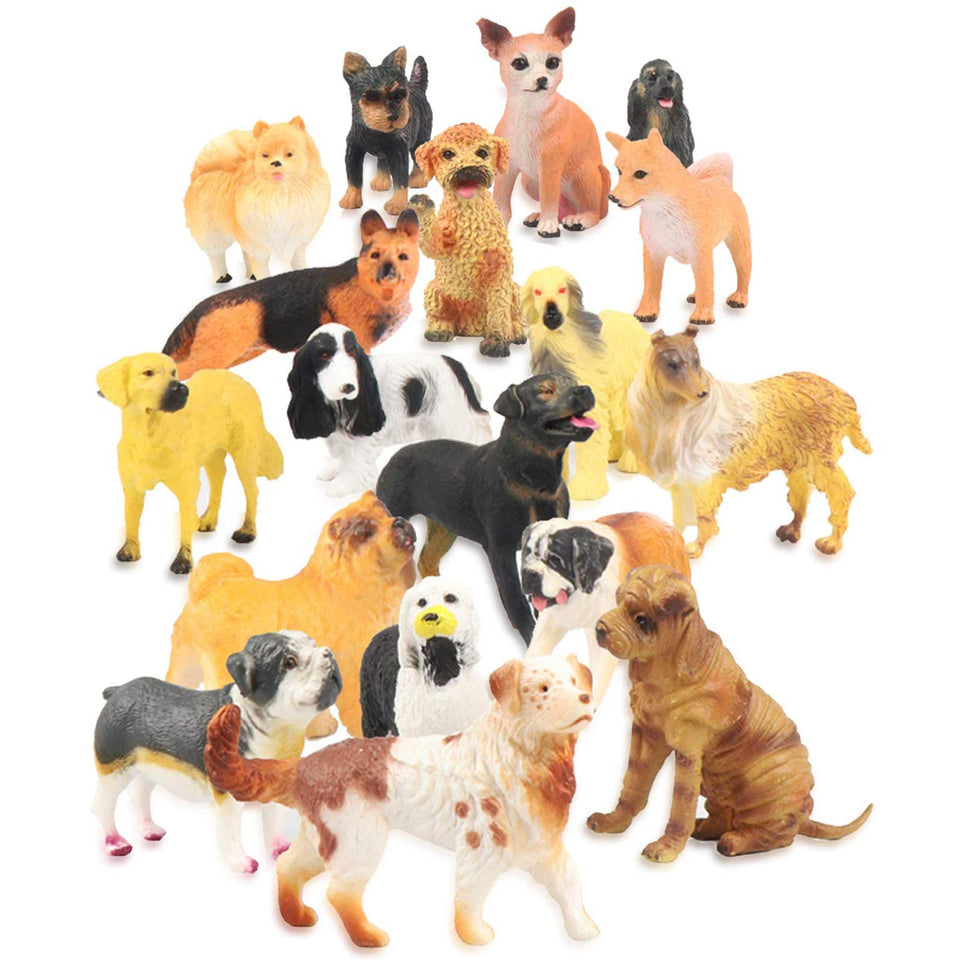 Liberty Imports 18pcs dog figurines poodle – perfect cake toppers and party decor.