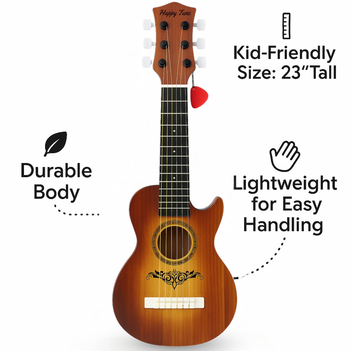 Liberty Imports 23-inch guitar neck close-up showing durable construction.