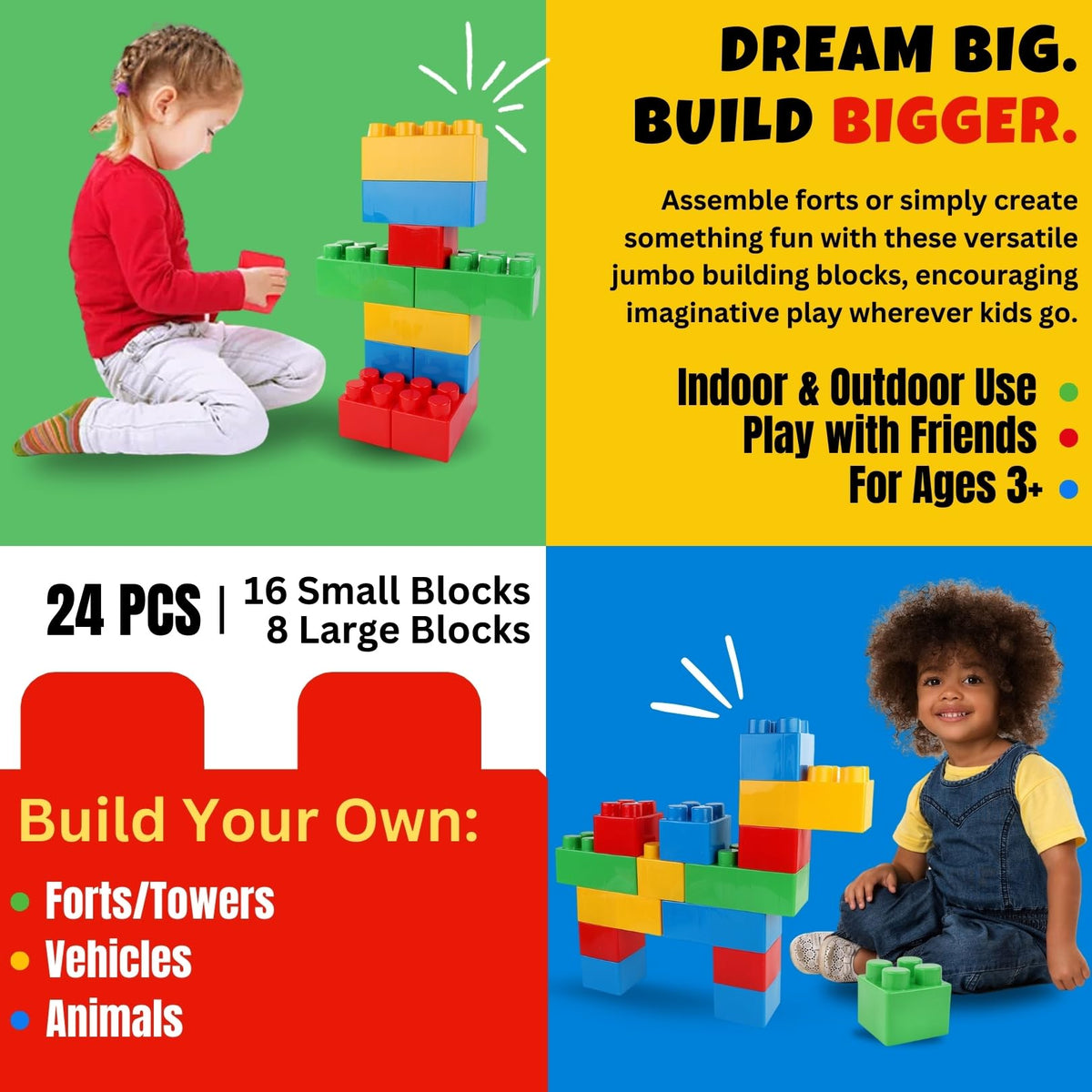 Liberty Imports 24 piece starter set helps towers grow