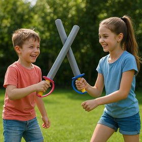 Eight-pack Liberty Imports swords for shared games and group battles