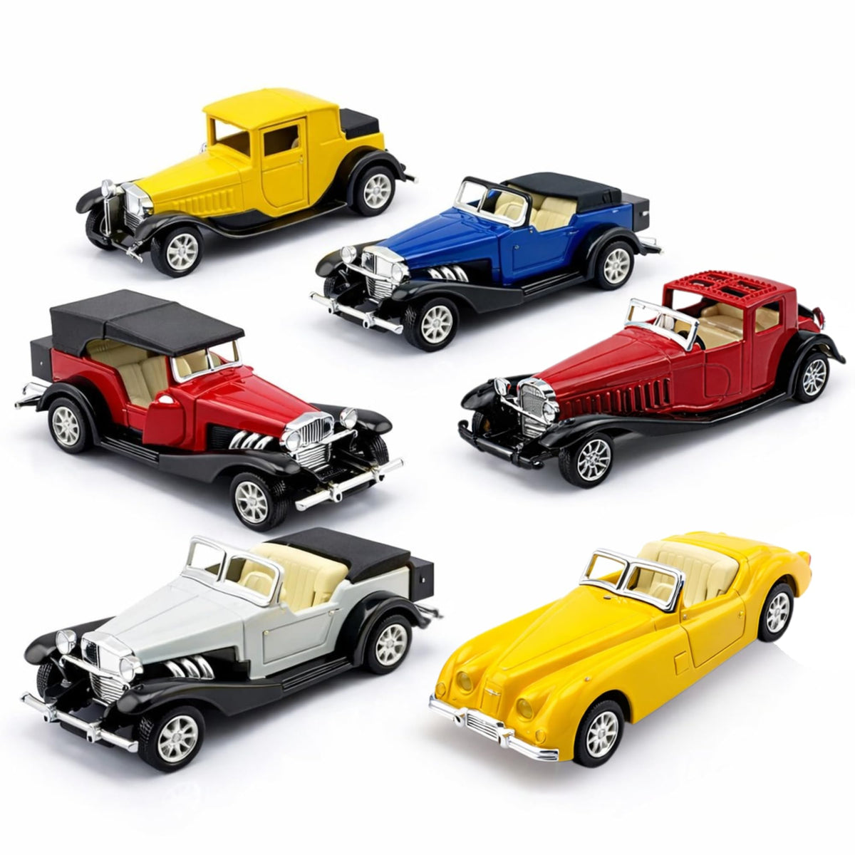 Liberty Imports 6-pack diecast cars in 1:32 scale, ideal for display and play.