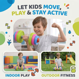 Liberty Imports adjustable-fill dumbbells with sand or water to grow with kids.