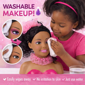 Liberty Imports doll head with clips for secure, easy updos.