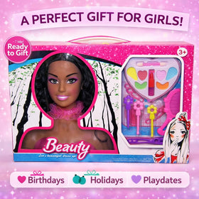 Liberty Imports soft curly hair doll head ready for styling and creativity.