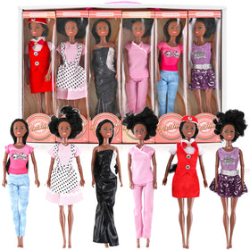 Liberty Imports African American dolls in 11.5-inch ensembles for diverse imaginative play
