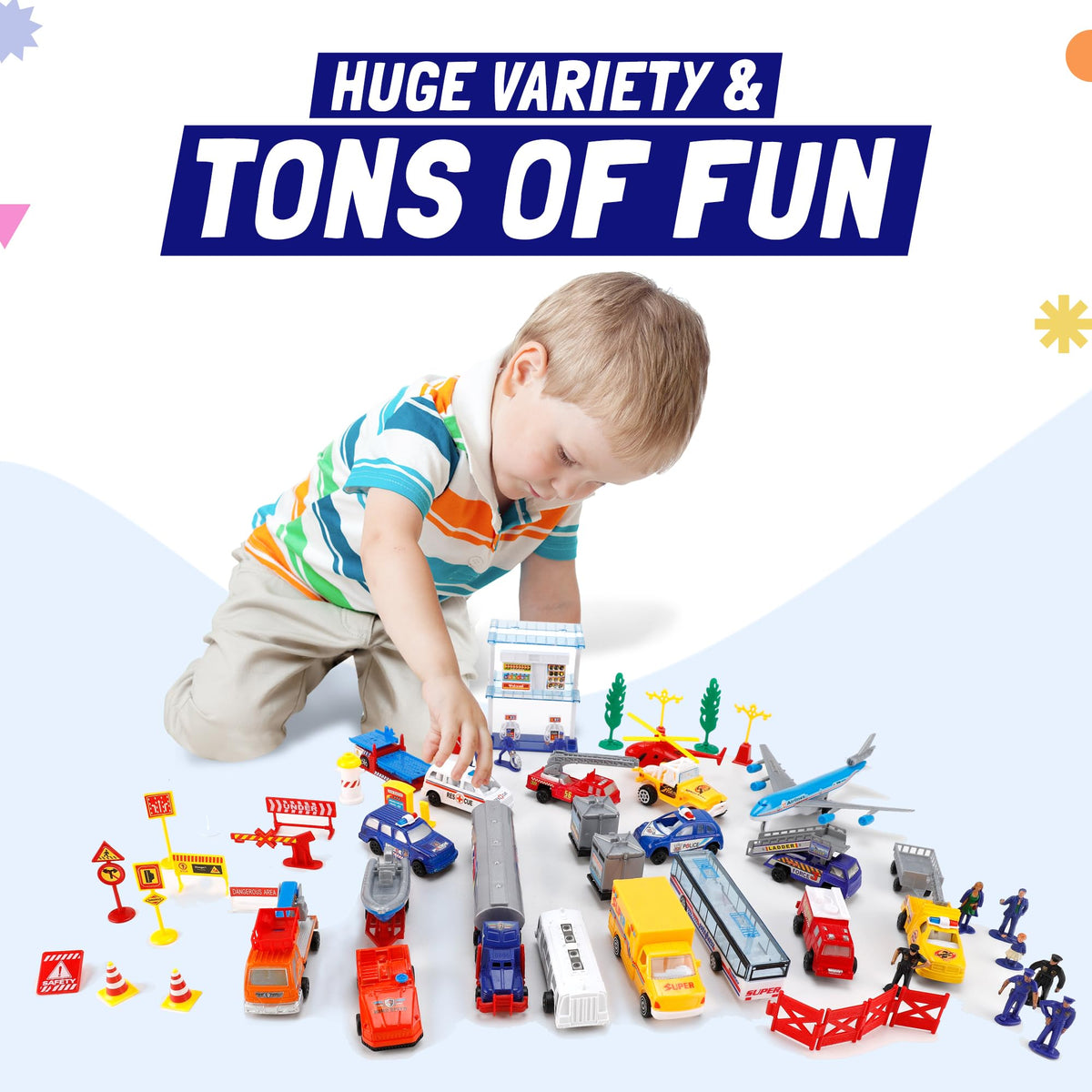 Liberty Imports airport playset fire truck for dramatic rescue role-play