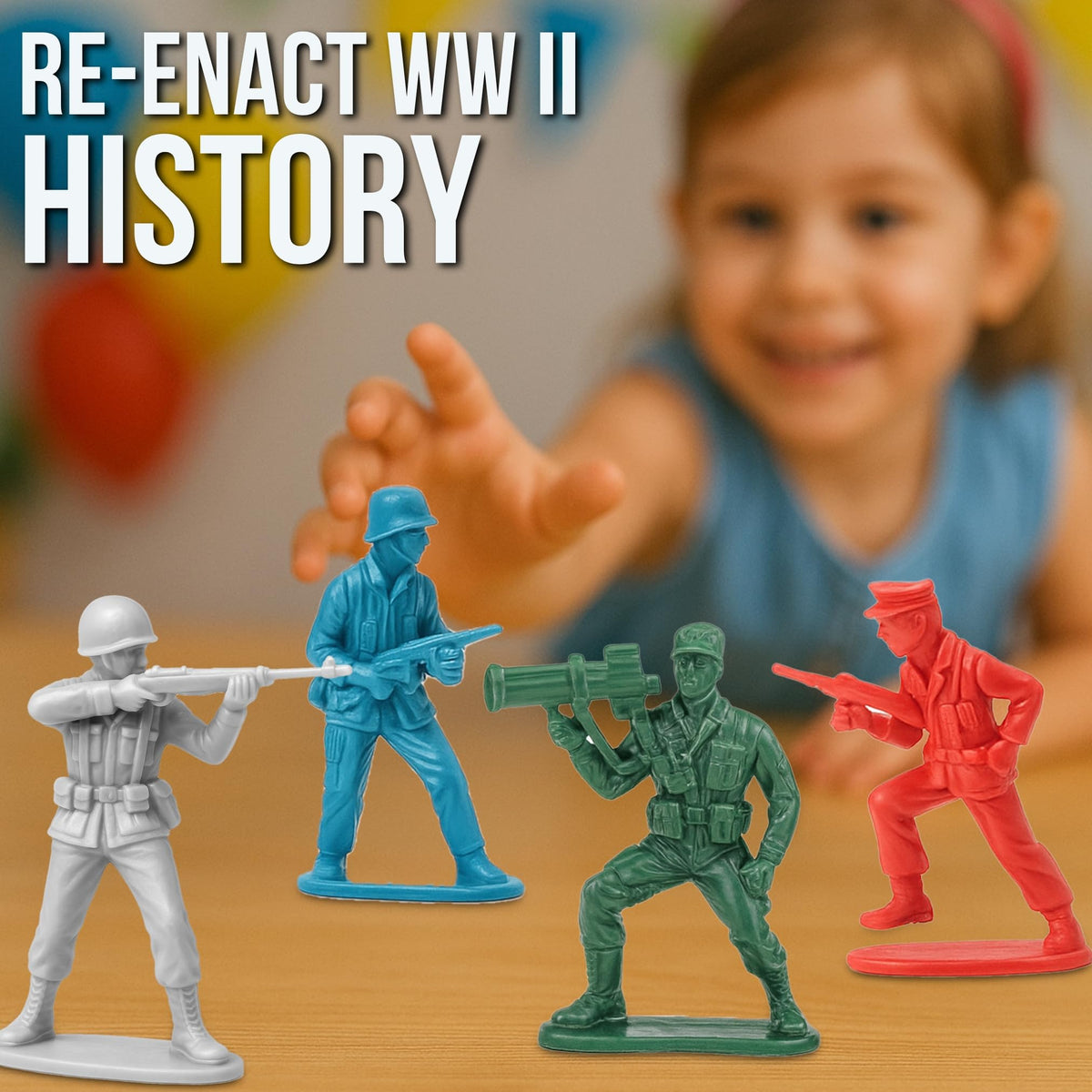 Liberty Imports army men bucket accessories for storytelling details.
