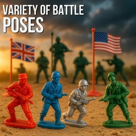 Liberty Imports army men bucket flags for authentic battlefield setups.