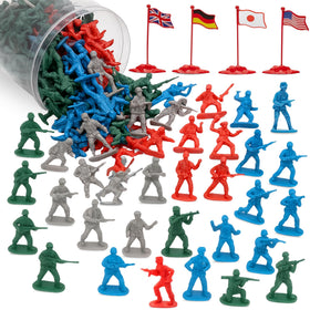 Liberty Imports army men bucket troops for imaginative pretend battles.