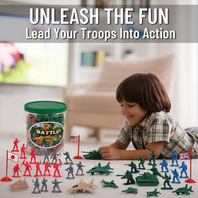 Liberty Imports Army Men imaginative battle scene encourages cooperative play and storytelling.