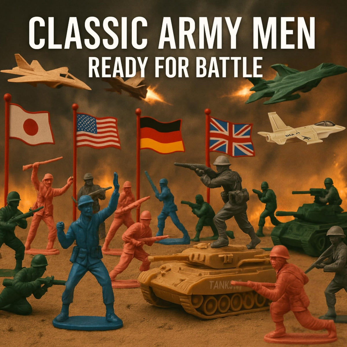 Liberty Imports Army Men submarine and accessories for underwater or coastal missions.