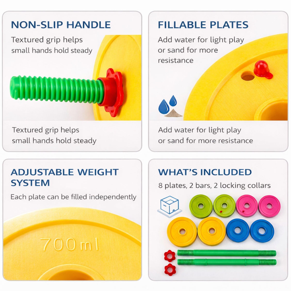 Liberty Imports spin lock collars secure plates for pretend workouts