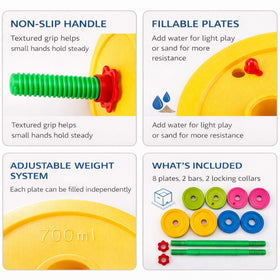 Liberty Imports spin lock collars secure plates for pretend workouts
