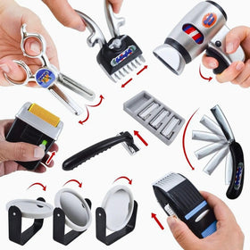Liberty Imports barber kit includes pretend shaver and scissors for kid-friendly grooming play.