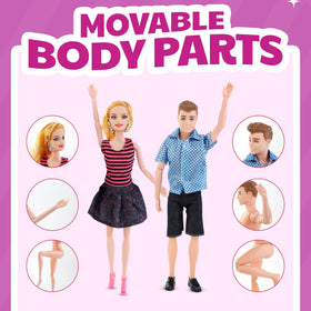 Liberty Imports Barbie-compatible pink doll car ideal for 12-inch dolls and pretend road trips.