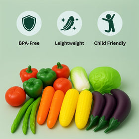 Liberty Imports cabbage and carrots, durable play vegetables for everyday pretend play