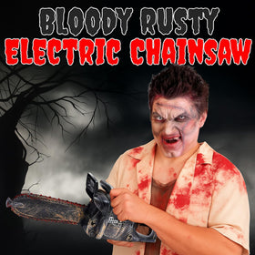 Liberty Imports chainsaw with motion and sound effects for lifelike scare.