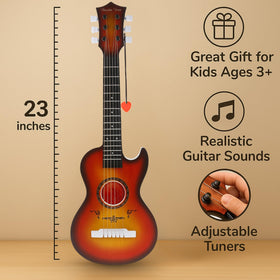 Liberty Imports cherry sunburst design makes a stylish beginner instrument inviting to play.