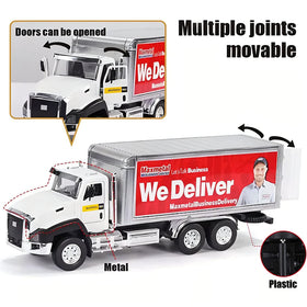 Liberty Imports transport truck top view showcases precise 1:50 scale for display