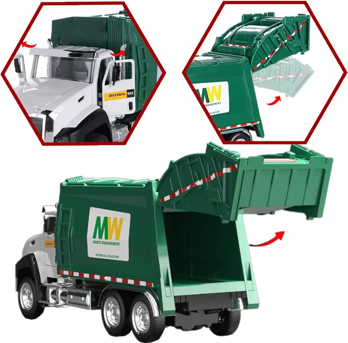 Liberty Imports city diecast trucks open doors for interactive, hands-on play