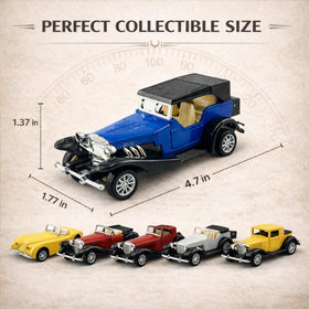 Liberty Imports vintage-styled cars with vivid colors for nostalgic display.