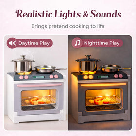 Liberty Imports doll kitchen playset dishwasher ding feature enhances roleplay.