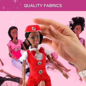 Liberty Imports dolls wearing chef hat and apron for kitchen role play