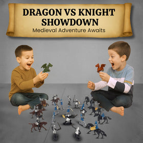 Liberty Imports dragons figures set inspires epic storytelling during playtime.