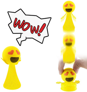 Liberty Imports emoji-faced popper shows rainbow colors for group play.