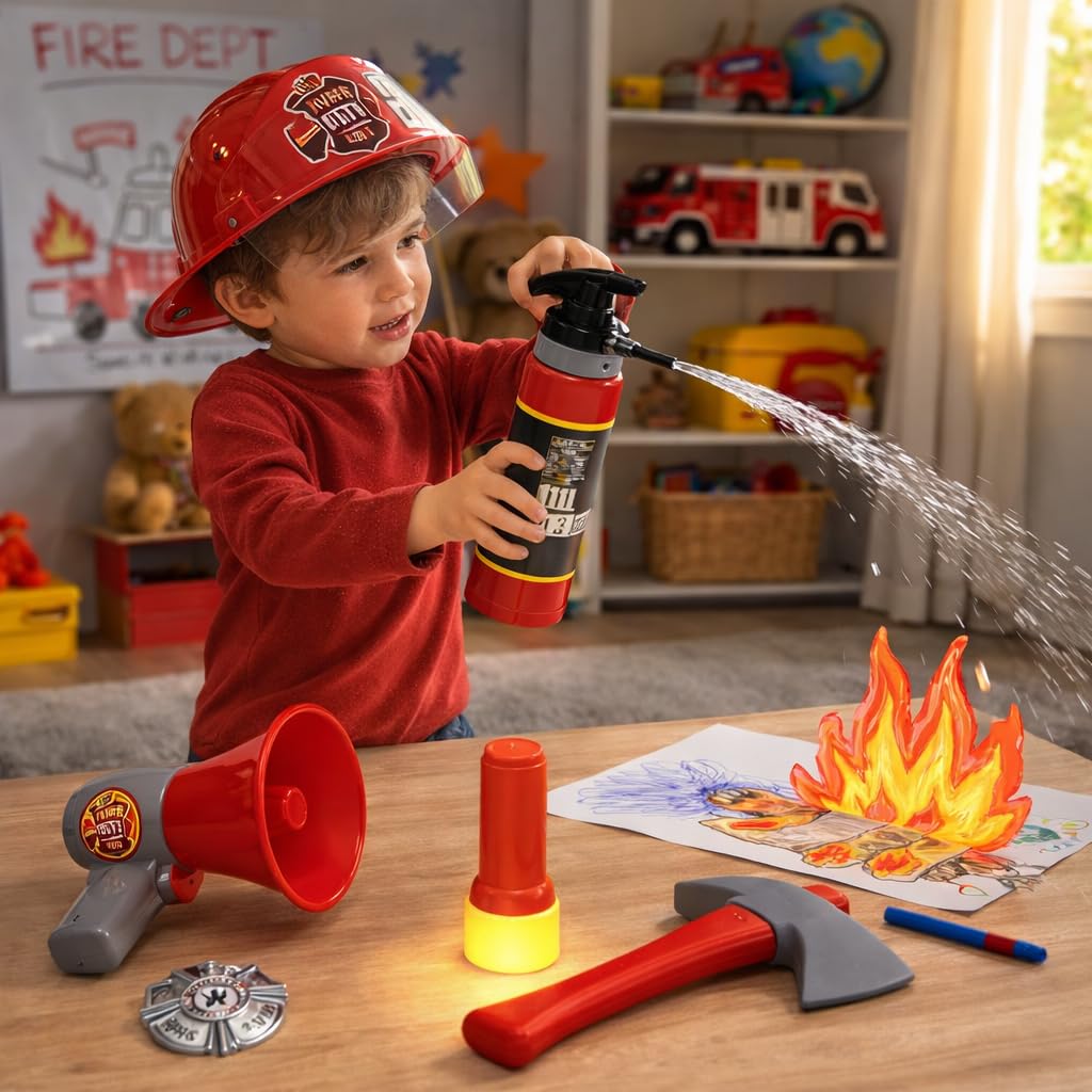 Liberty Imports firefighter badge adds authentic detail and collectability.